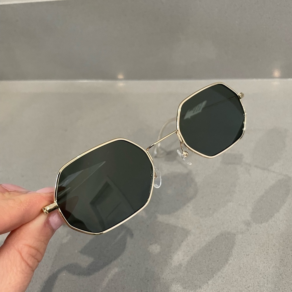 Bp Octagonal Black and Gold Sunglasses - Picture 5 of 7